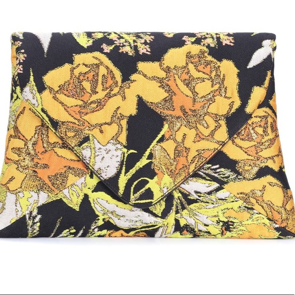 Dries Van Noten Floral Jacquard Envelope Clutch - Picture 2 of 6